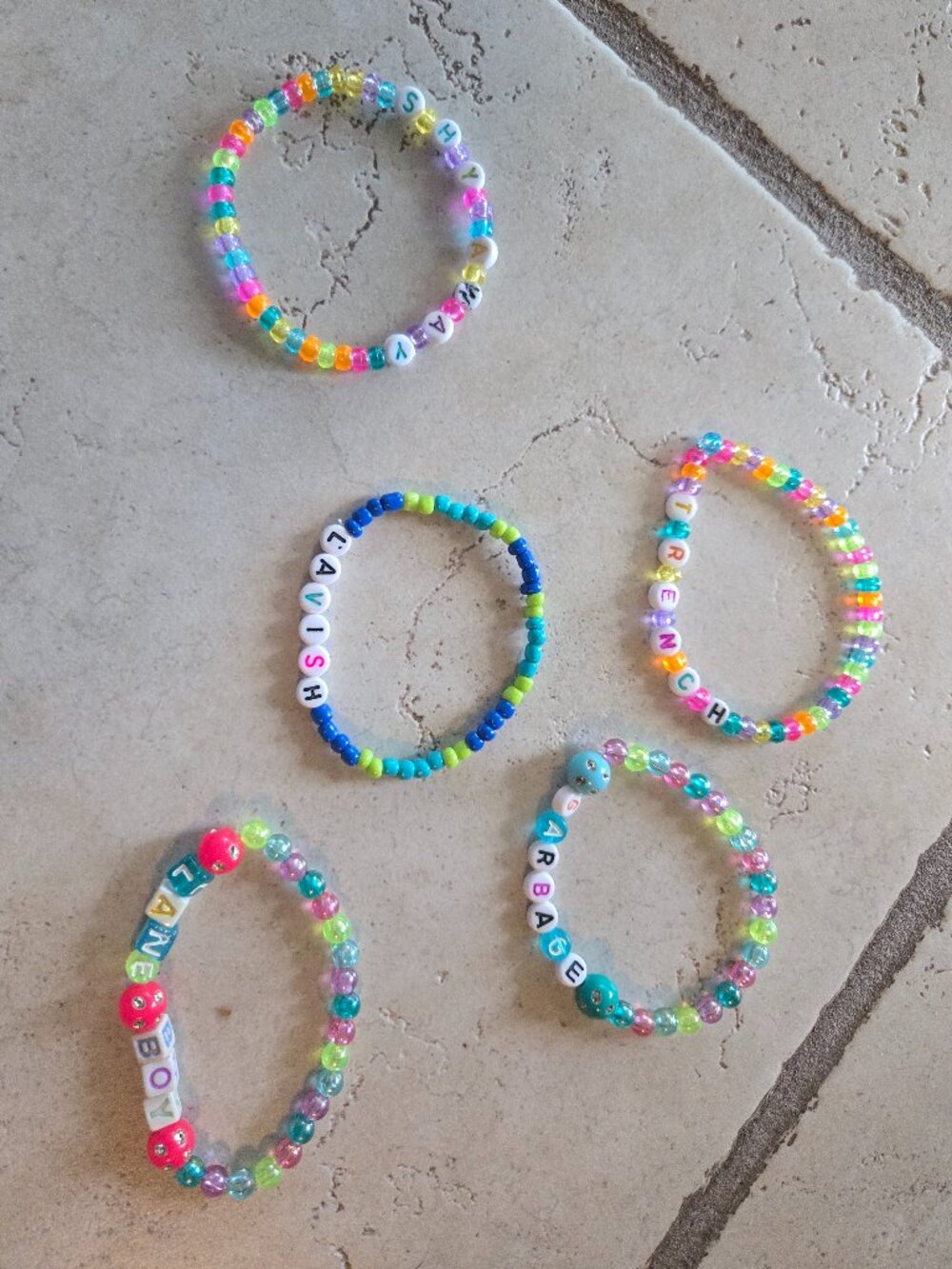 Set of 5 Twenty One Pilots Concert Bracelets - Handmade